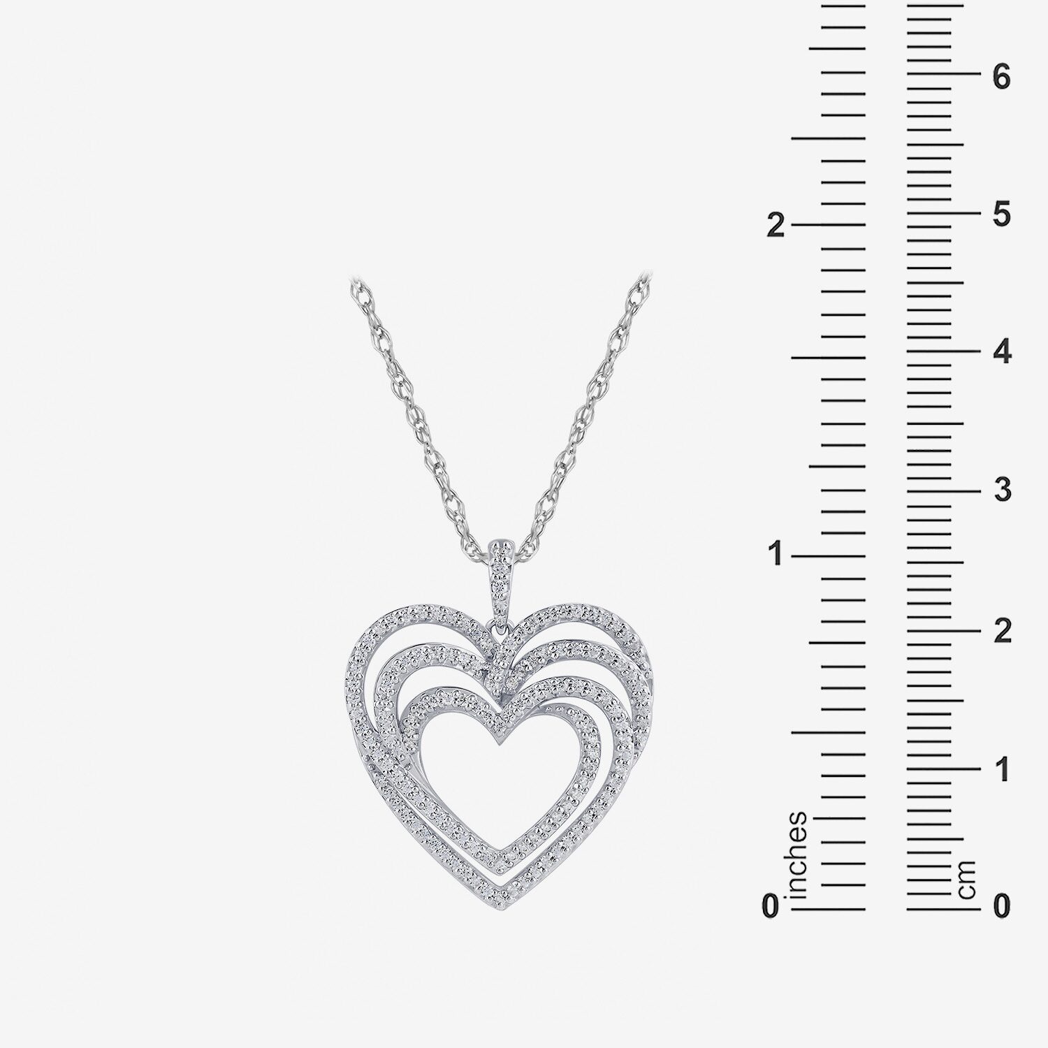 Limited Quantities! Womens 1/2 CT. Natural White Diamond Sterling Silver Heart 18 Inch Pendant Necklace