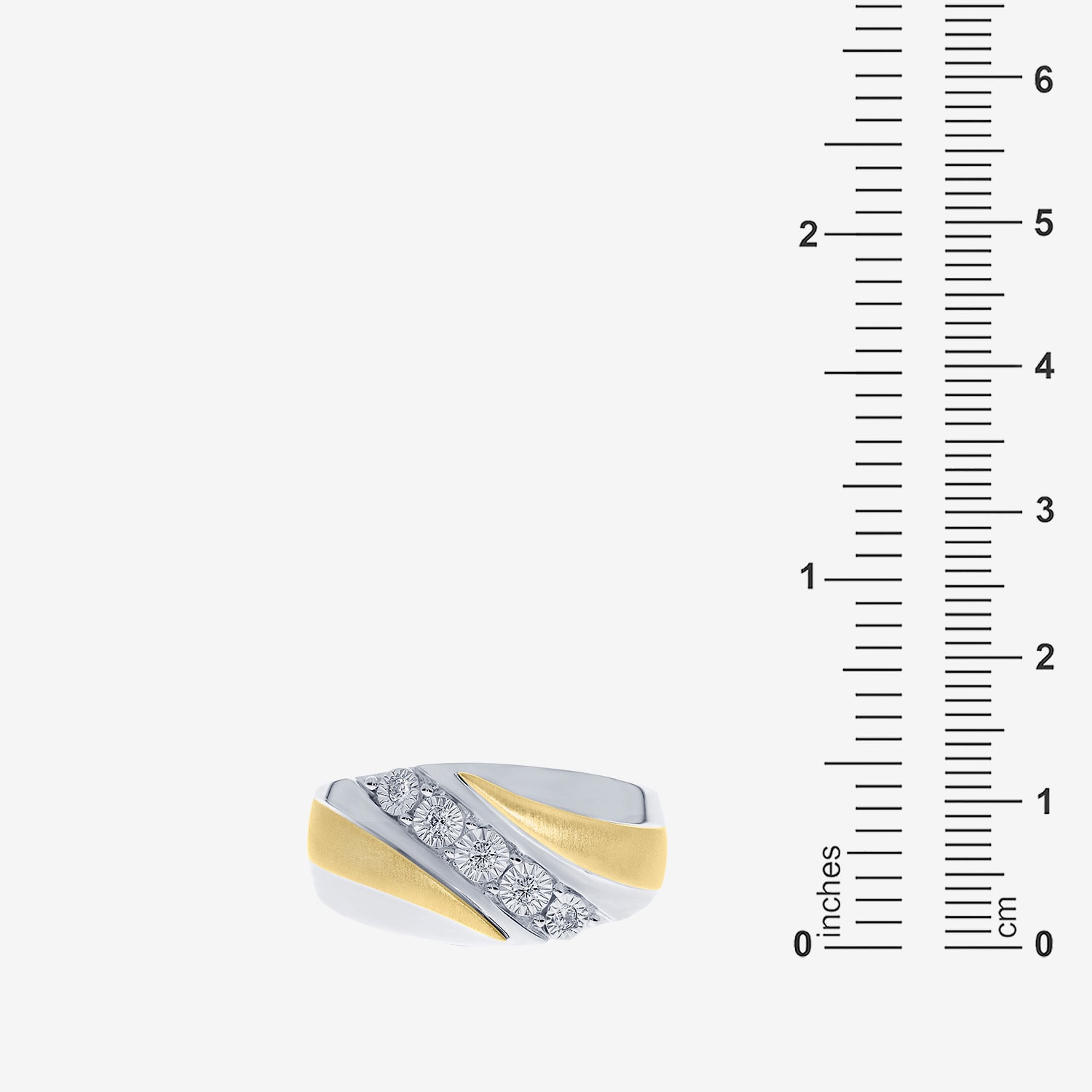 Limited Quantities! Mens 1/10 CT. T.W. Natural White Diamond 14K Gold Over Silver Fashion Ring