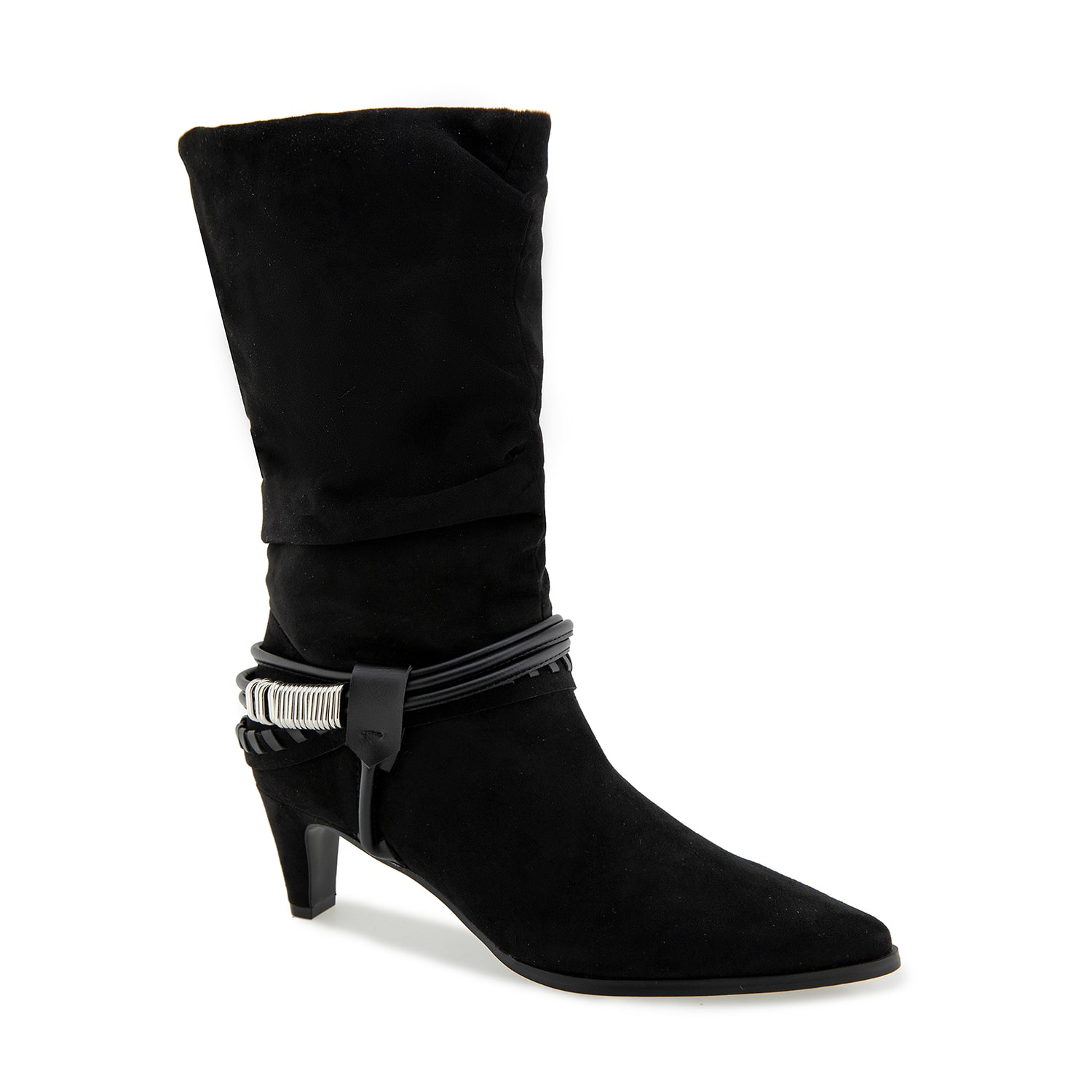 RM Rebecca Minkoff Womens Nicole Chunky Heel Slouch Boots