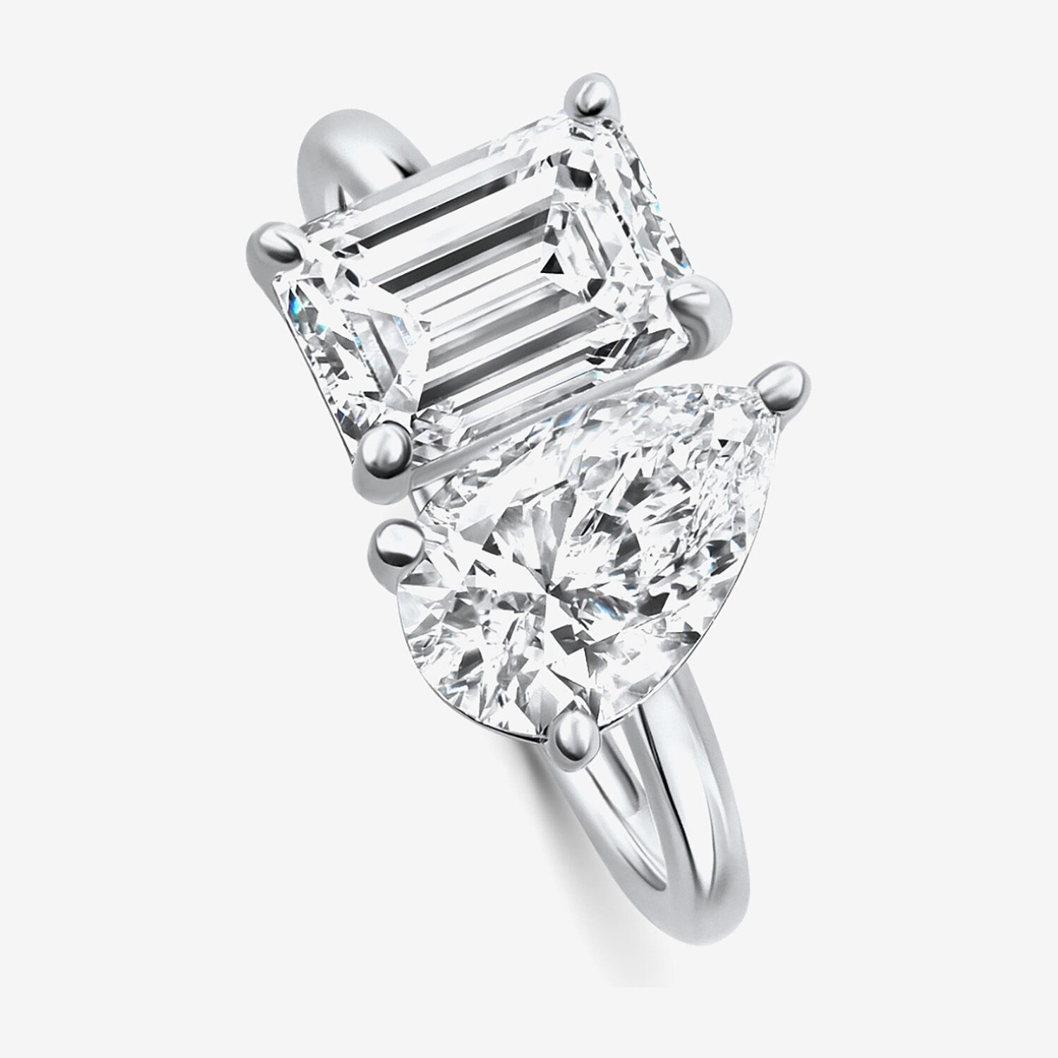 Womens 3 1/2 CT. T.W Lab Grown White Diamond 14K Gold Cocktail Ring