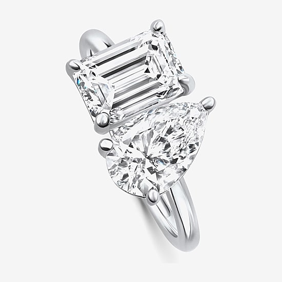 Womens 3 1/2 CT. T.W Lab Grown White Diamond 14K Gold Cocktail Ring