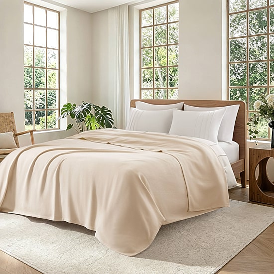 Madison Park Egyptian Cotton Micro Herringbone Blanket