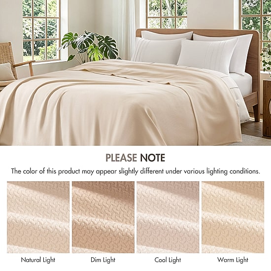 Madison Park Egyptian Cotton Micro Herringbone Blanket