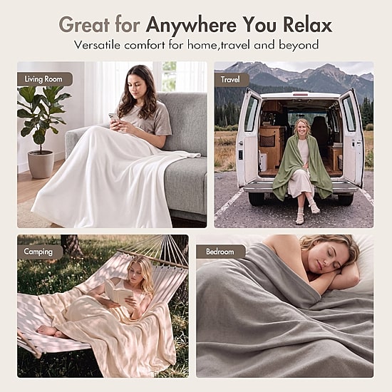 Madison Park Egyptian Cotton Micro Herringbone Blanket