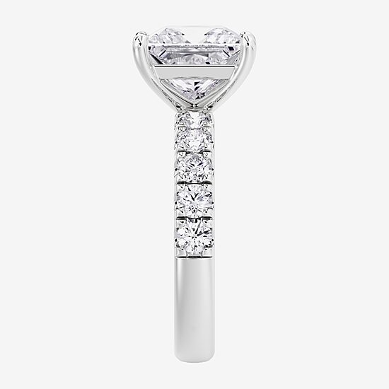 Signature By Modern Bride (F / Vs2) Womens 8 1/2 Ct. T.W. Lab Grown White Diamond 14K Gold Side Stone Engagement Ring
