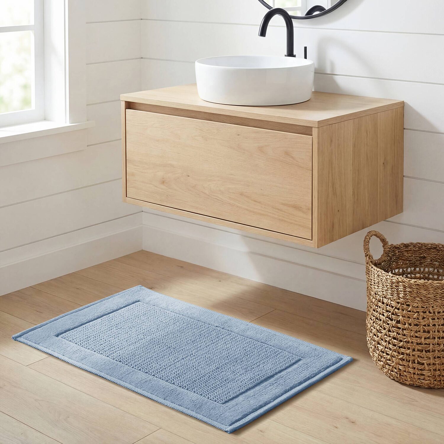 Madison Park Sanctuary Cotton Woven Bath Rug