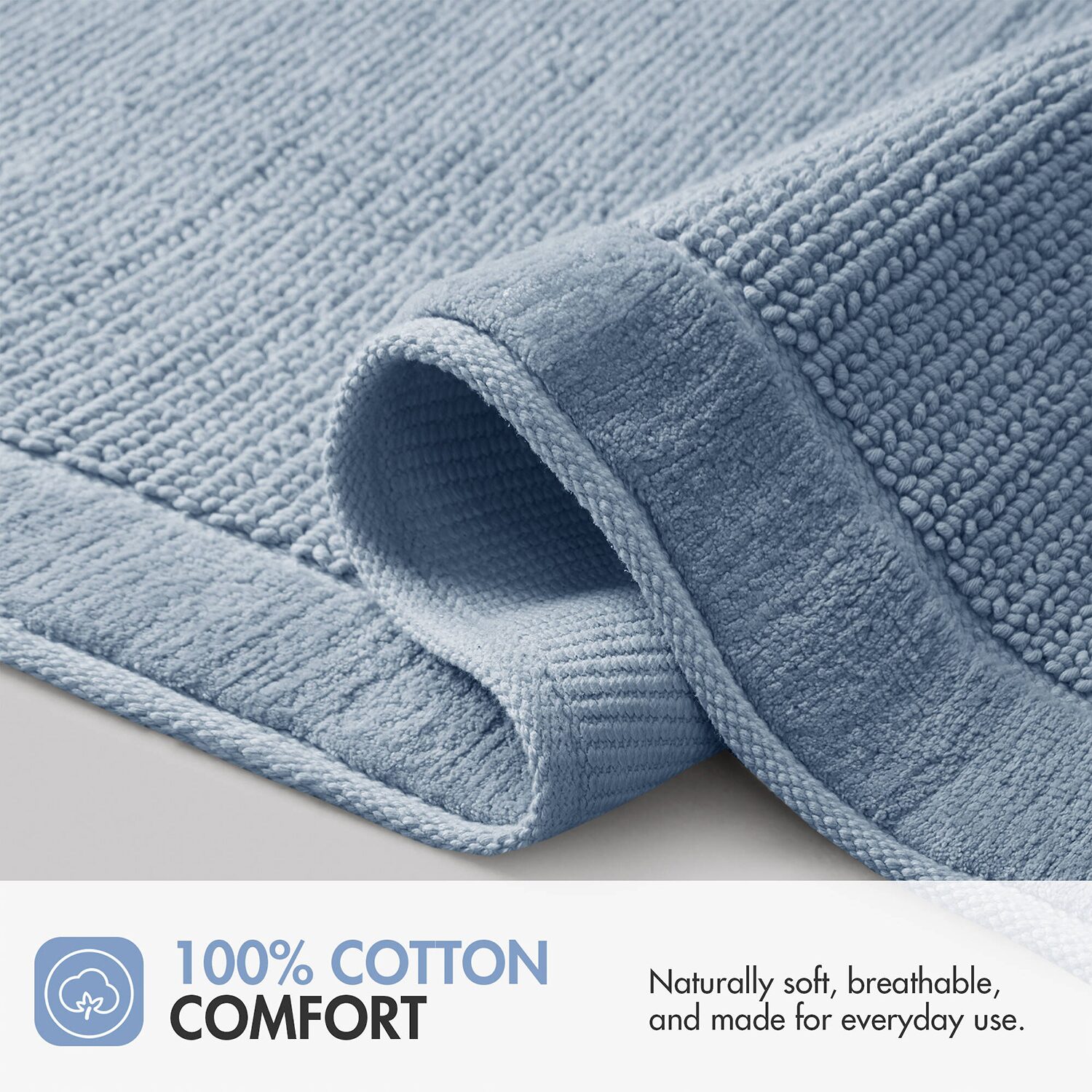 Madison Park Sanctuary Cotton Woven Bath Rug