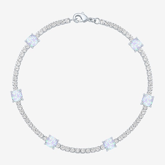 Yes, Please! Womens Pure Silver Over Brass 7.5 Inch Solid Chain Bracelet