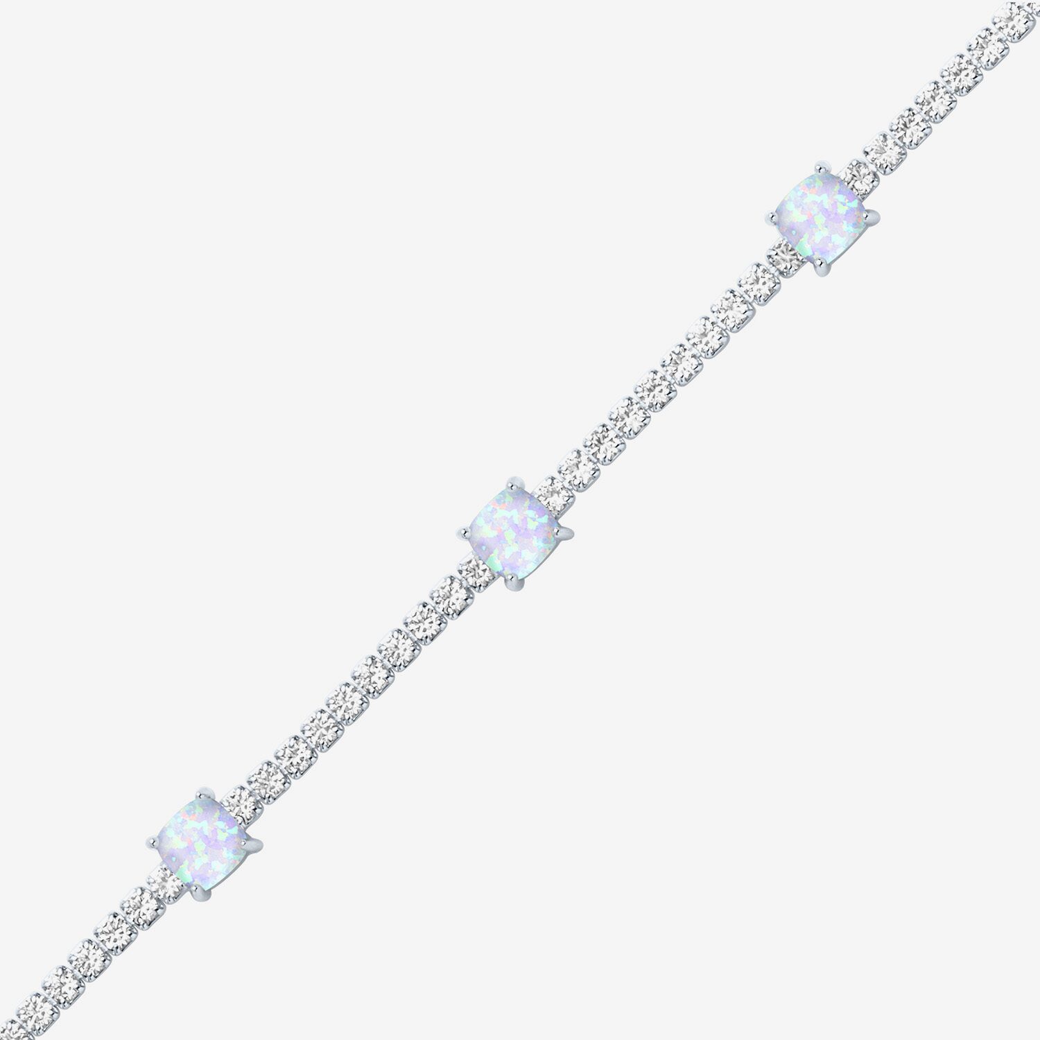 Yes, Please! Womens Pure Silver Over Brass 7.5 Inch Solid Chain Bracelet