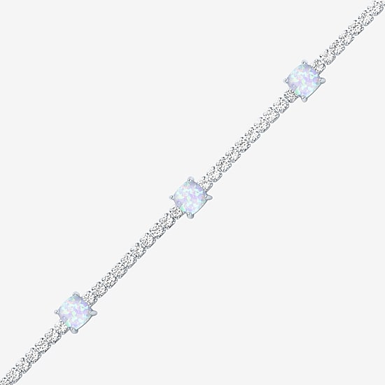 Yes, Please! Womens Pure Silver Over Brass 7.5 Inch Solid Chain Bracelet