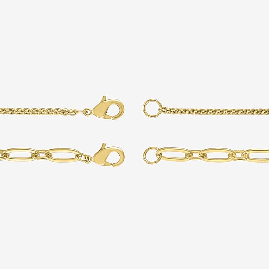 Womens Lab Created White Sapphire 2-pc. Pendant Necklace Set