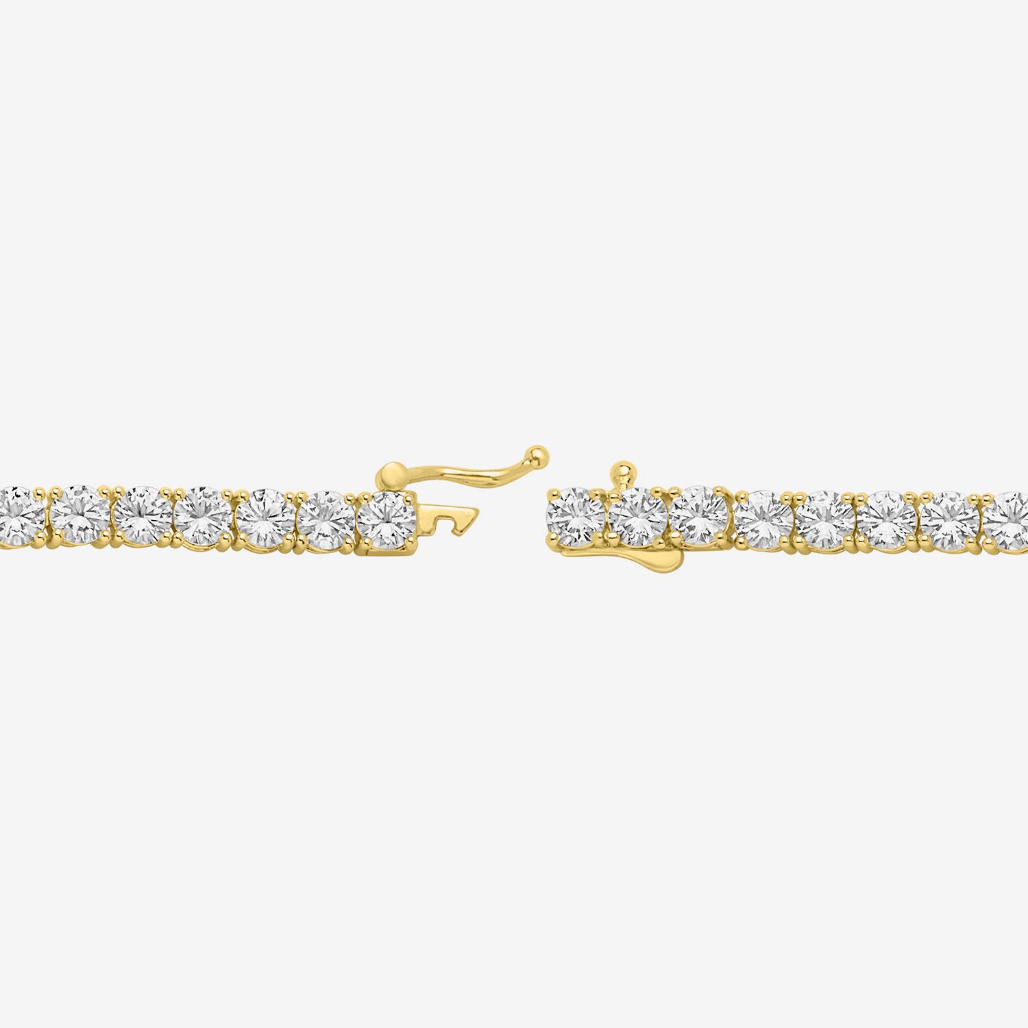 Yes, Please! Womens Lab Created White Sapphire Pure Silver Over Brass 7.5 Inch Tennis Bracelet