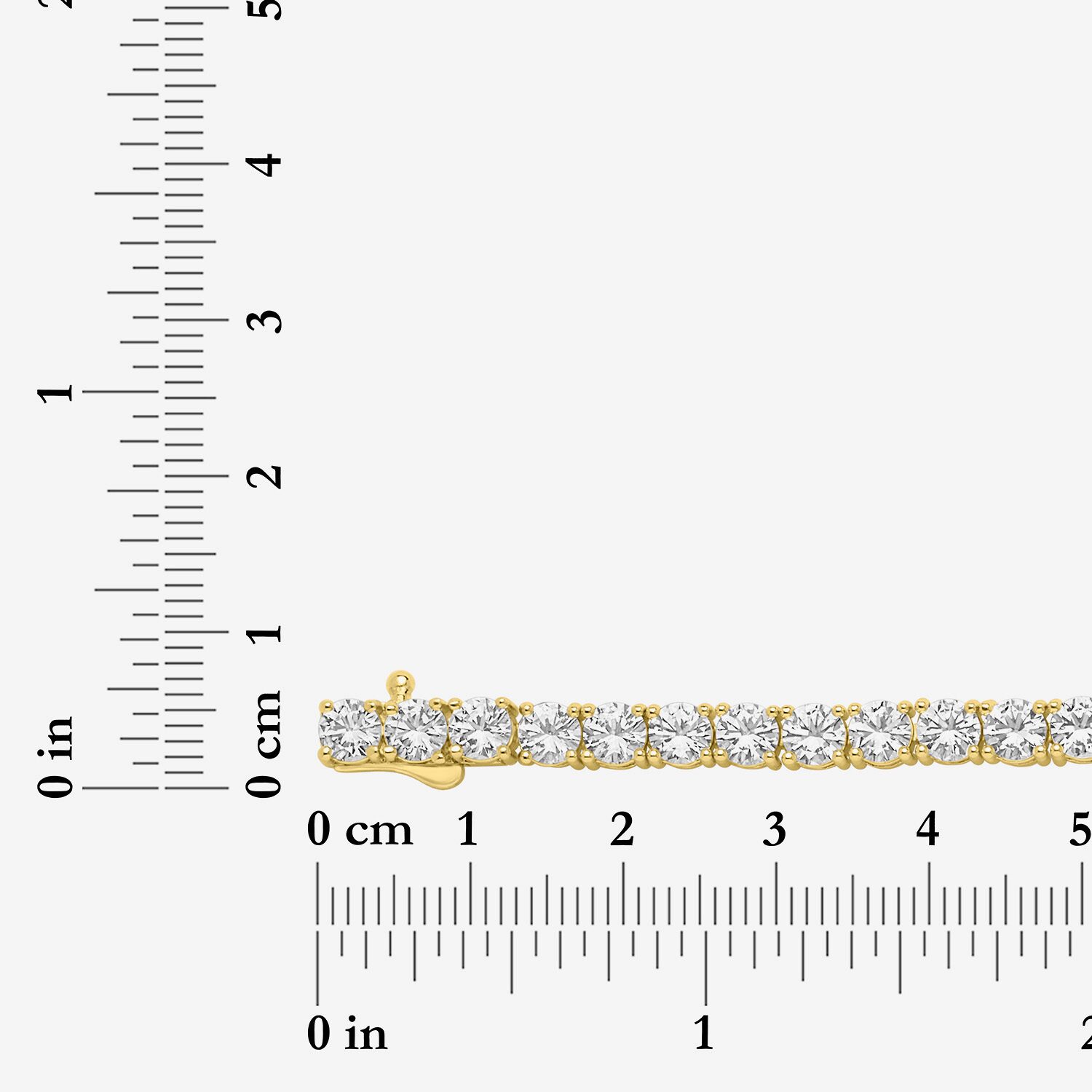 Yes, Please! Womens Lab Created White Sapphire Pure Silver Over Brass 7.5 Inch Tennis Bracelet