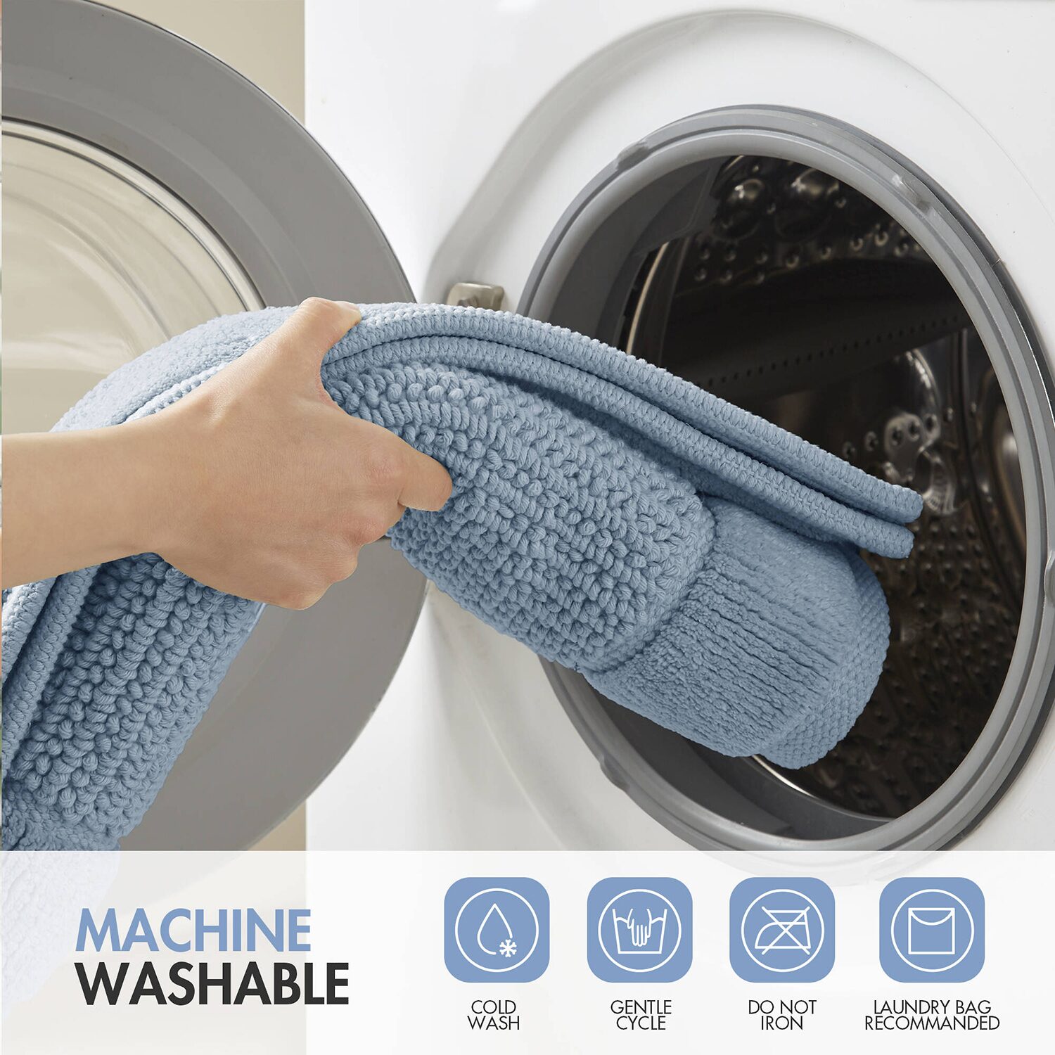 Madison Park Sanctuary Cotton Woven Bath Rug