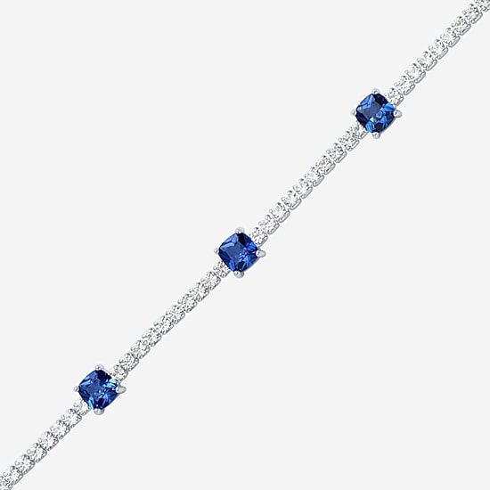 Yes, Please! Womens Pure Silver Over Brass 7.5 Inch Solid Chain Bracelet