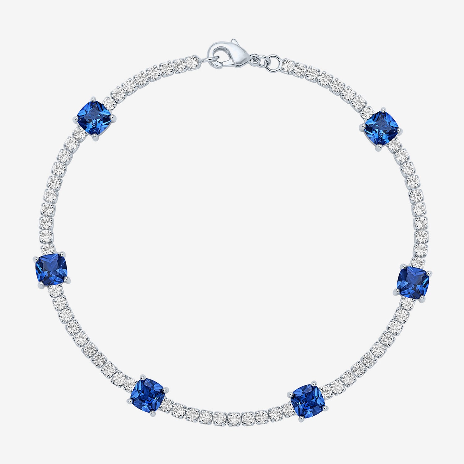 Yes, Please! Womens Pure Silver Over Brass 7.5 Inch Solid Chain Bracelet