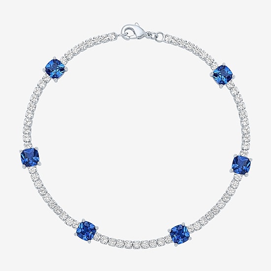 Yes, Please! Womens Pure Silver Over Brass 7.5 Inch Solid Chain Bracelet