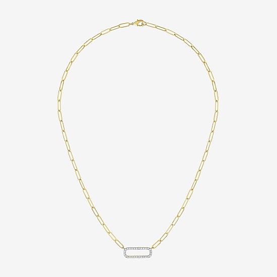 Yes, Please! Womens Lab Created White Sapphire 14K Gold Over Brass 2-pc. Jewelry Set