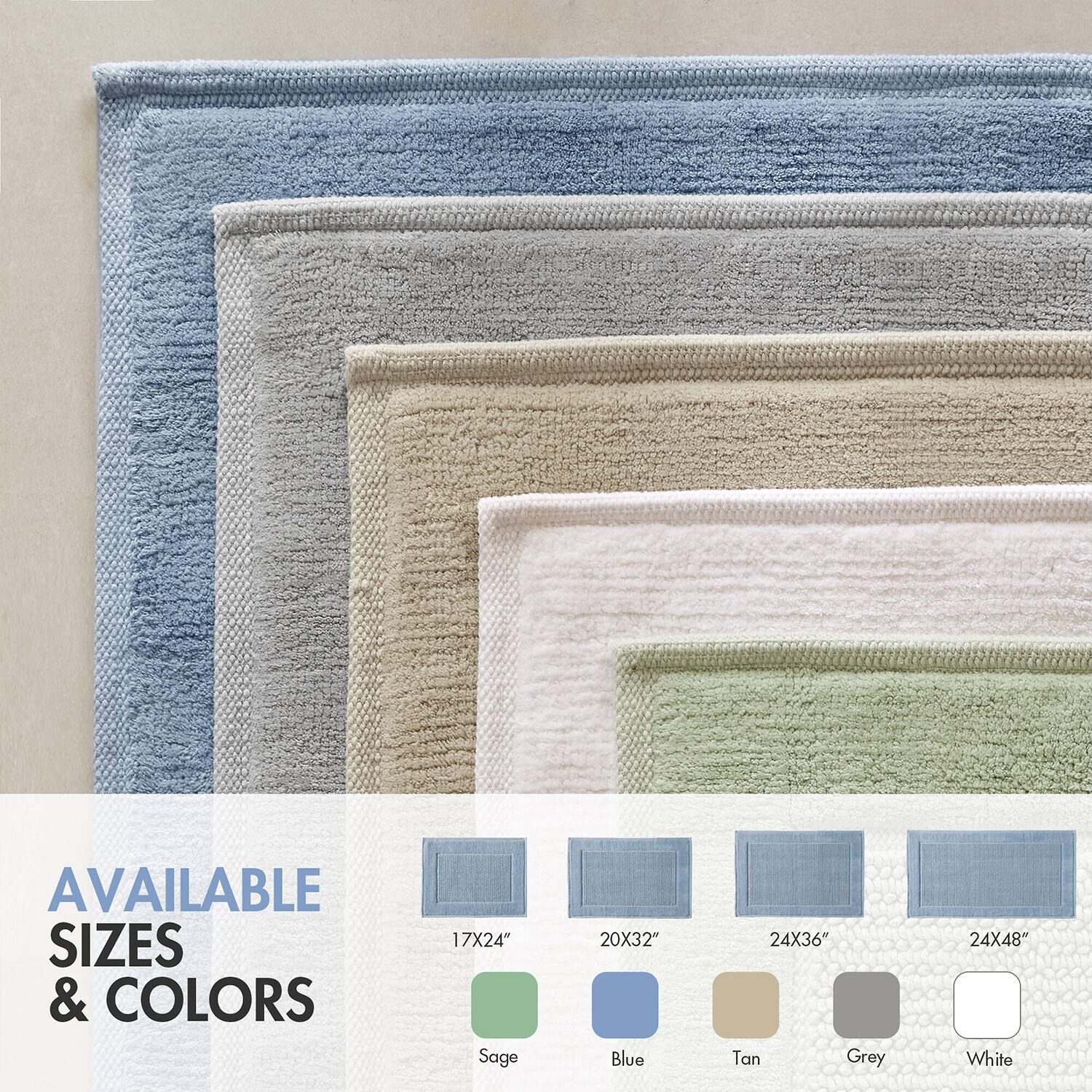 Madison Park Sanctuary Cotton Woven Bath Rug