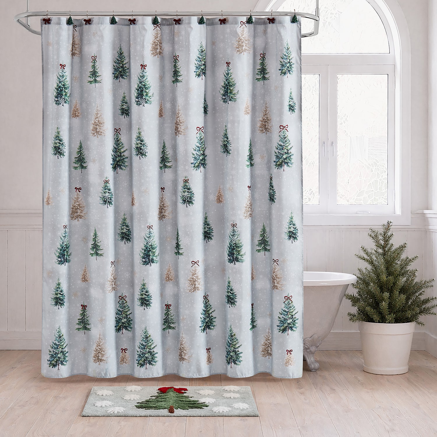 Avanti Snowy Pines Shower Curtain
