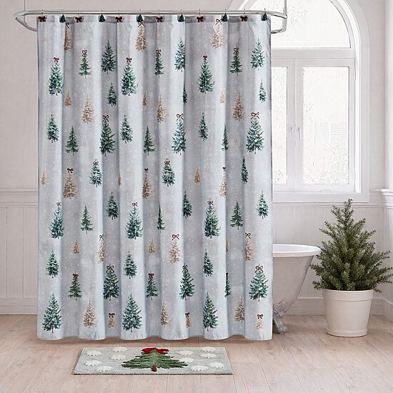 Avanti Snowy Pines Shower Curtain