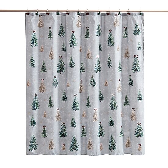 Avanti Snowy Pines Shower Curtain
