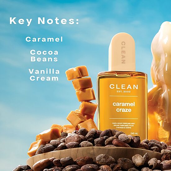 CLEAN Caramel Craze Hair&Body Perfume Mist, 8.0oz