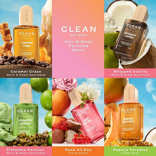 CLEAN Caramel Craze Hair&Body Perfume Mist, 8.0oz