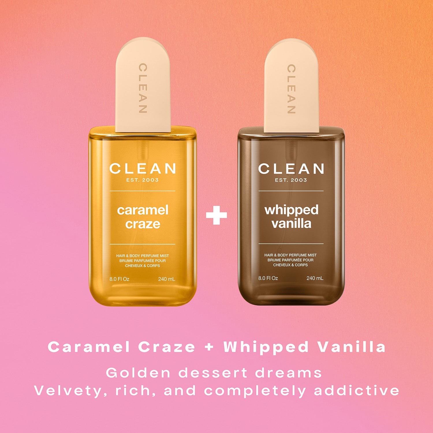 CLEAN Caramel Craze Hair&Body Perfume Mist, 8.0oz