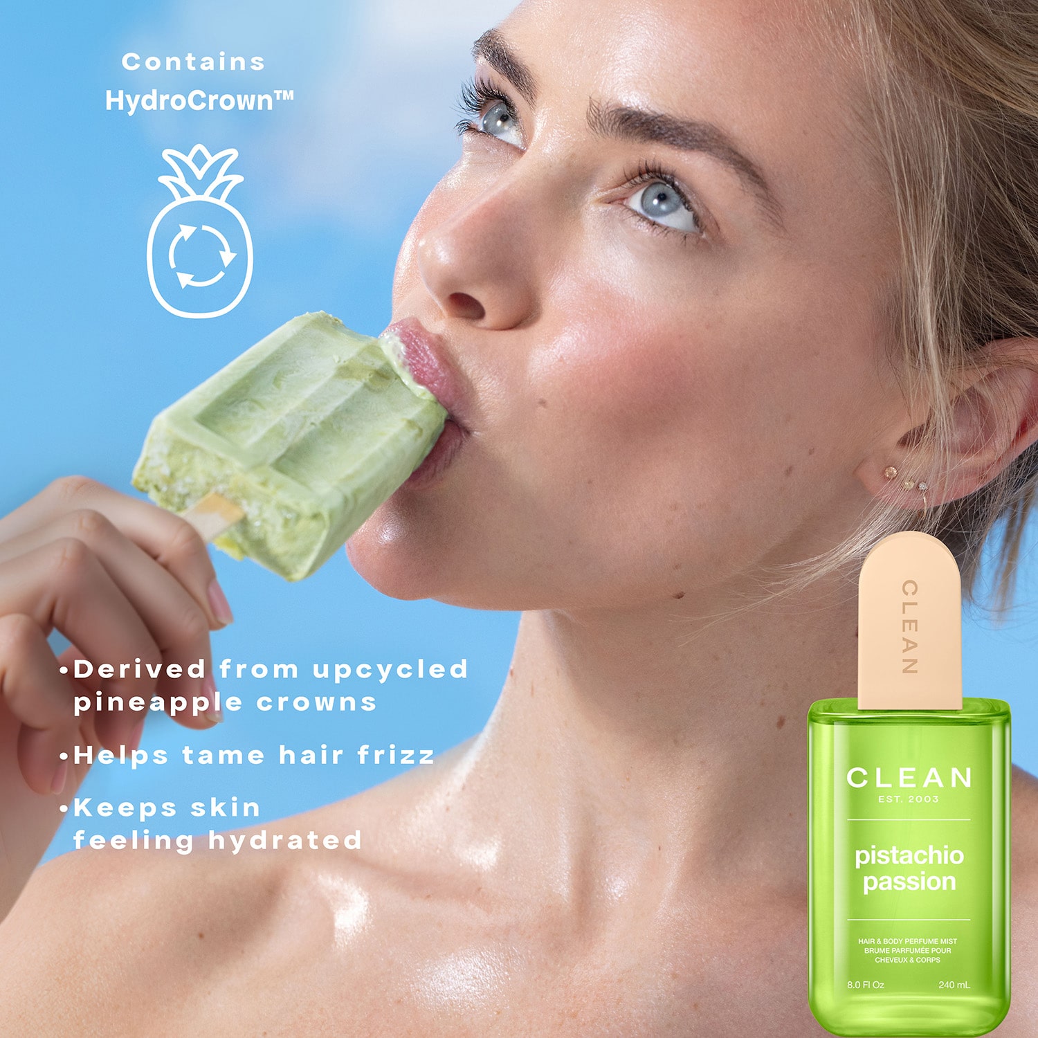 CLEAN Pistachio Passion Hair&Body Perfume Mist, 8.0oz
