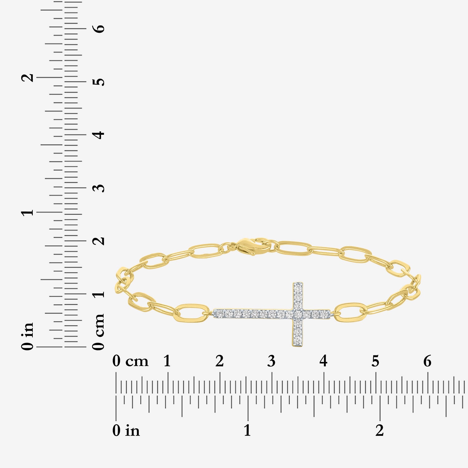 Religious Jewelry Yes, Please! Womens Lab Created White Sapphire 14K Gold Over Brass Cross 2-pc. Jewelry Set