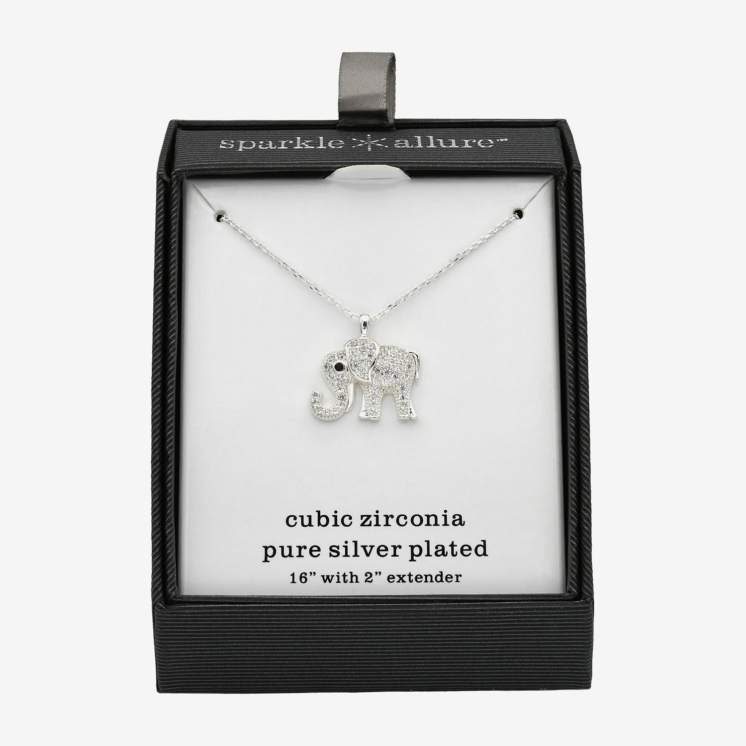 Sparkle Allure Womens Cubic Zirconia Pure Silver Over Brass 16 Inch Pendant Necklace