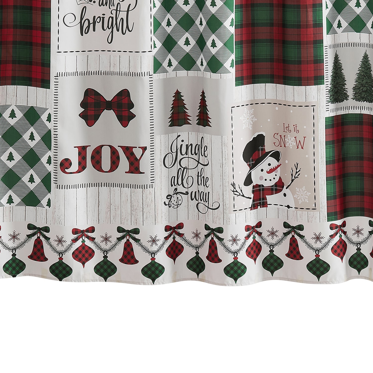 Avanti Patchwork Plaid Shower Curtain