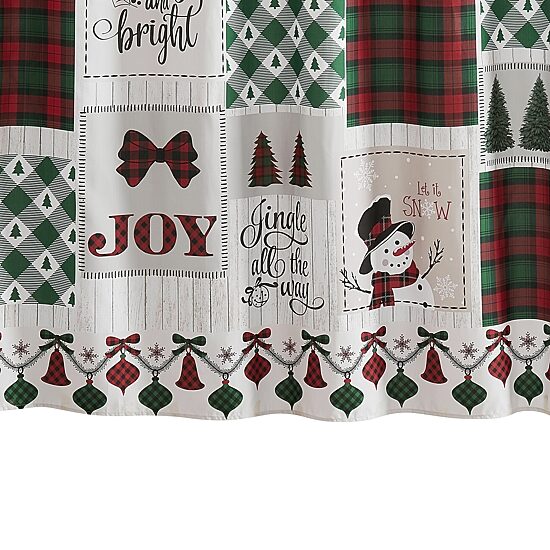Avanti Patchwork Plaid Shower Curtain