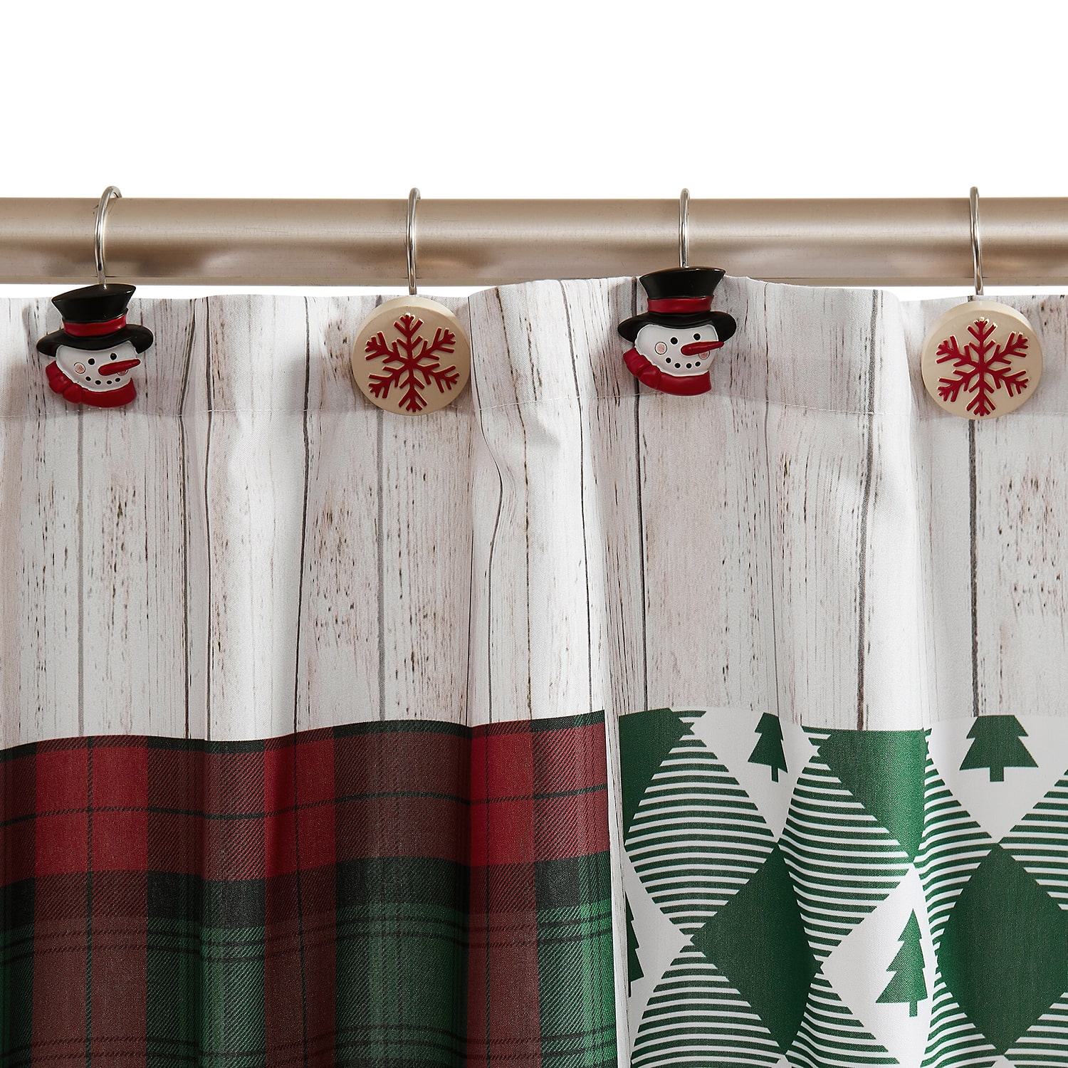 Avanti Patchwork Plaid Shower Curtain