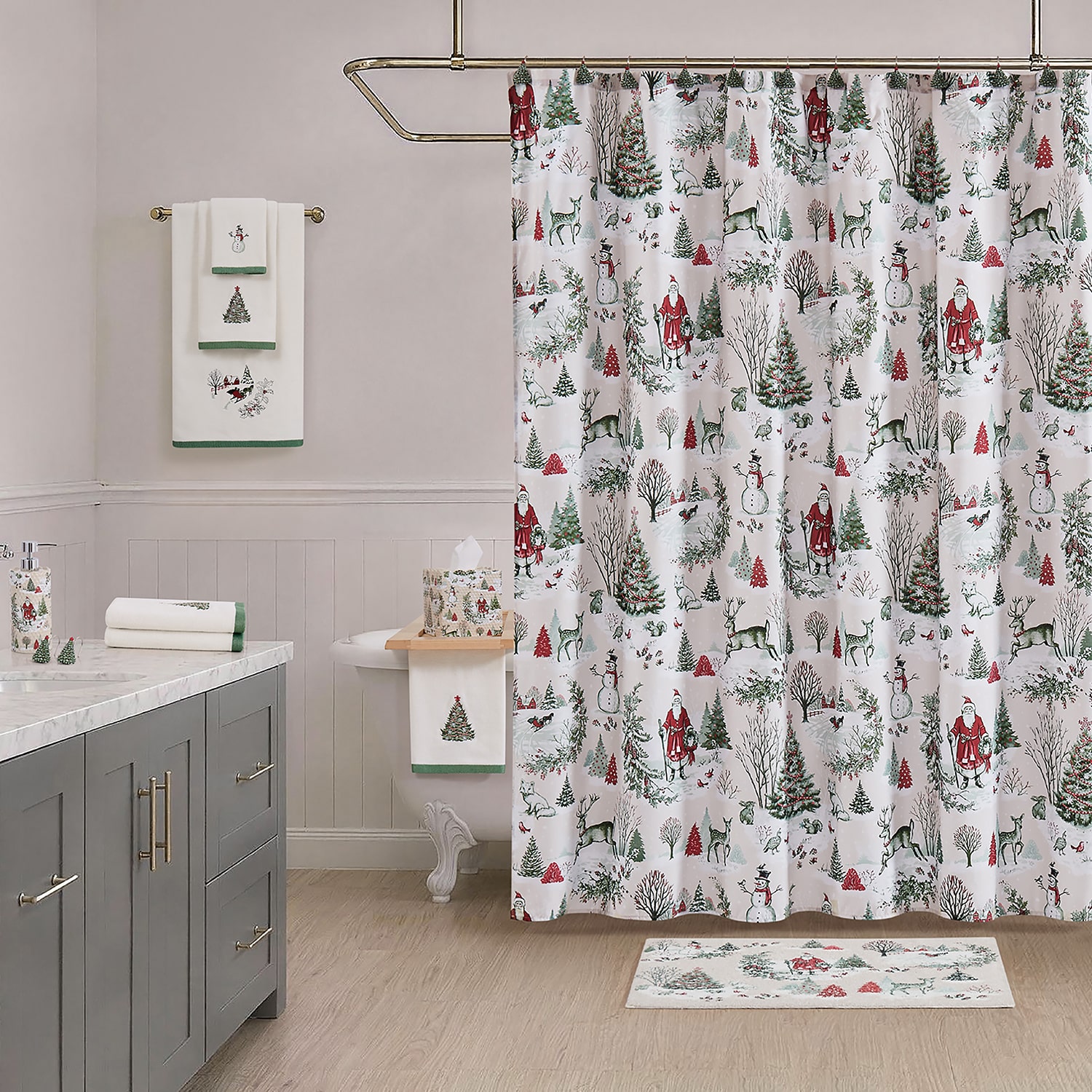Avanti Yuletide Shower Curtain Hooks