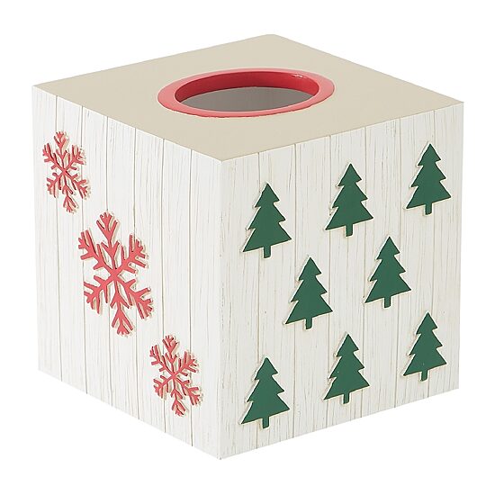 Avanti Patchwork Plaid Tissue Box Cover