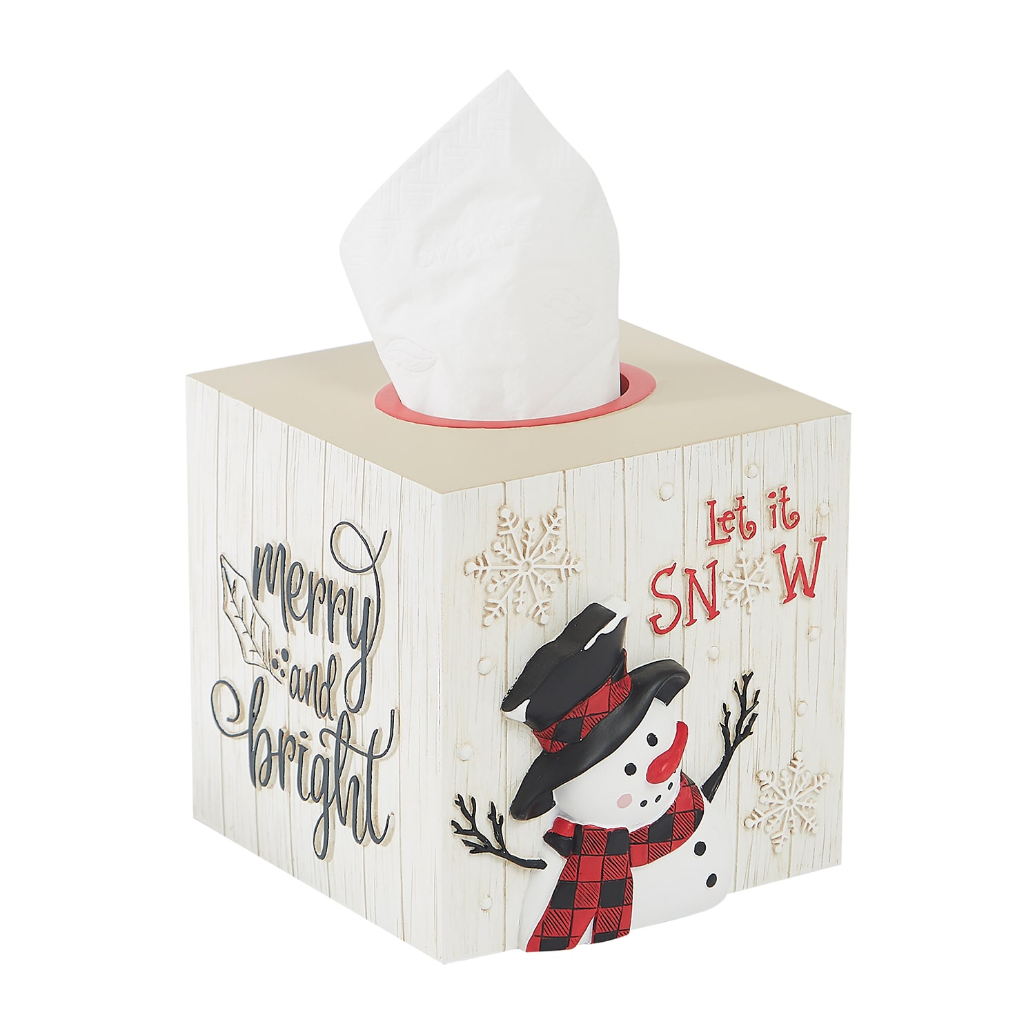 Avanti Patchwork Plaid Tissue Box Cover