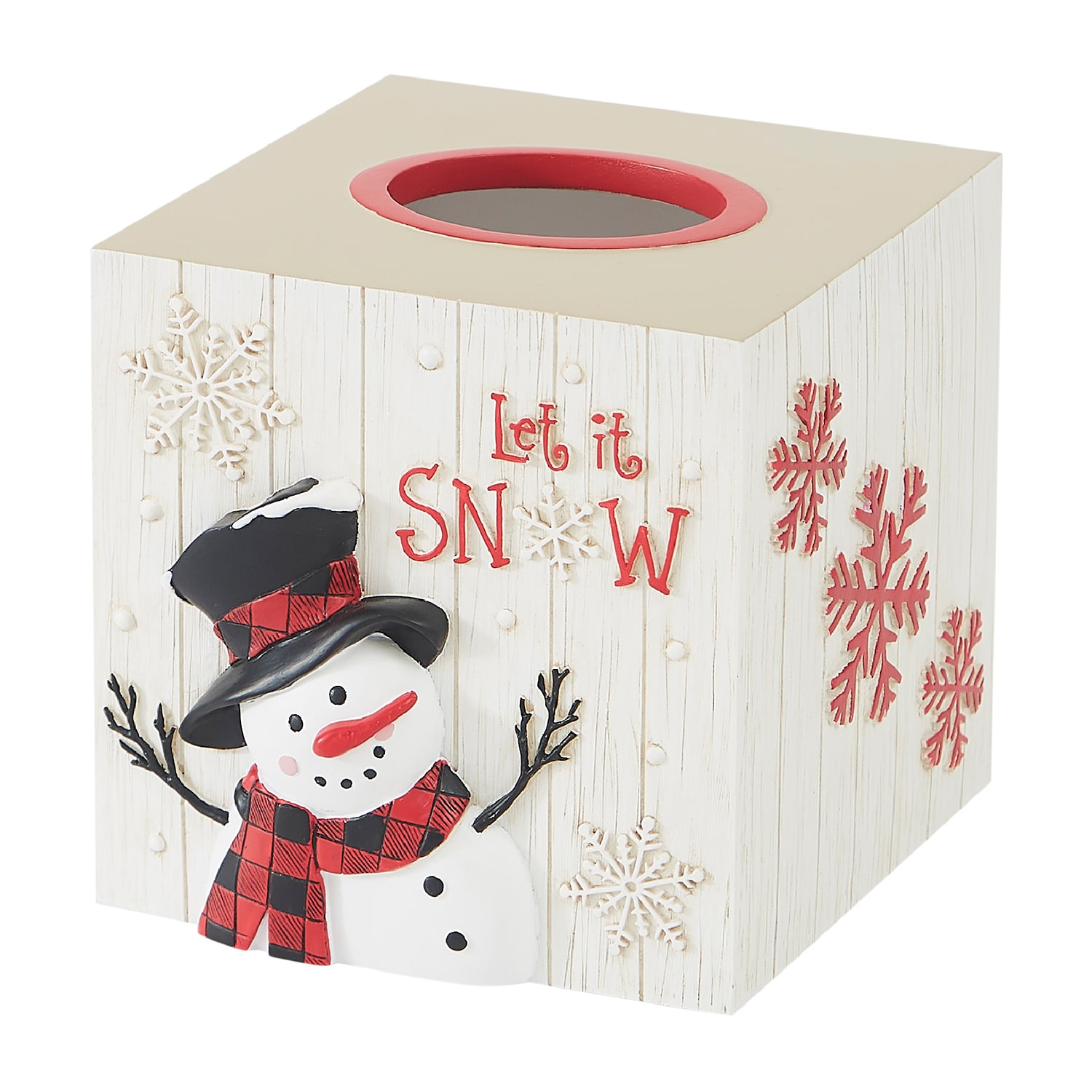Avanti Patchwork Plaid Tissue Box Cover