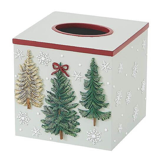 Avanti Snowy Pines Tissue Box Cover
