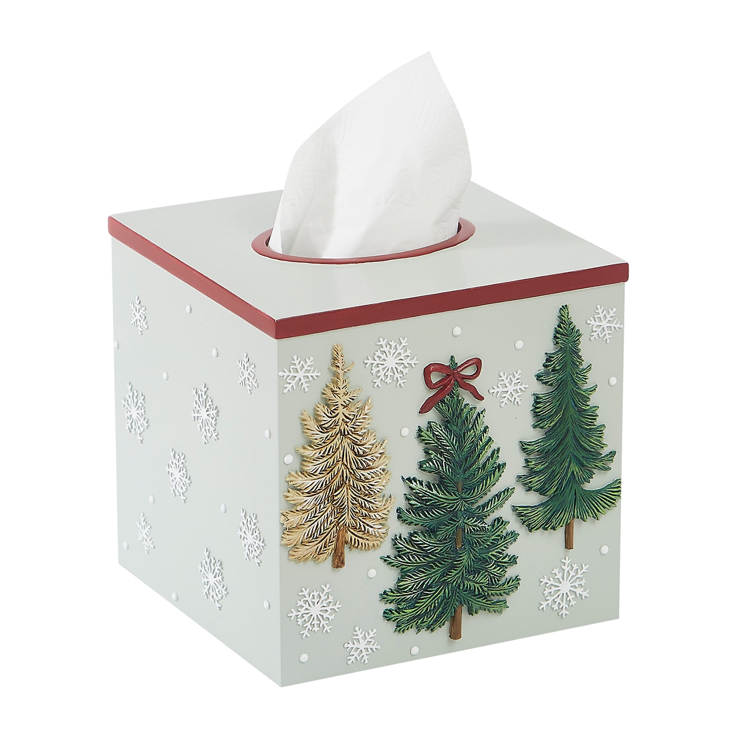 Avanti Snowy Pines Tissue Box Cover