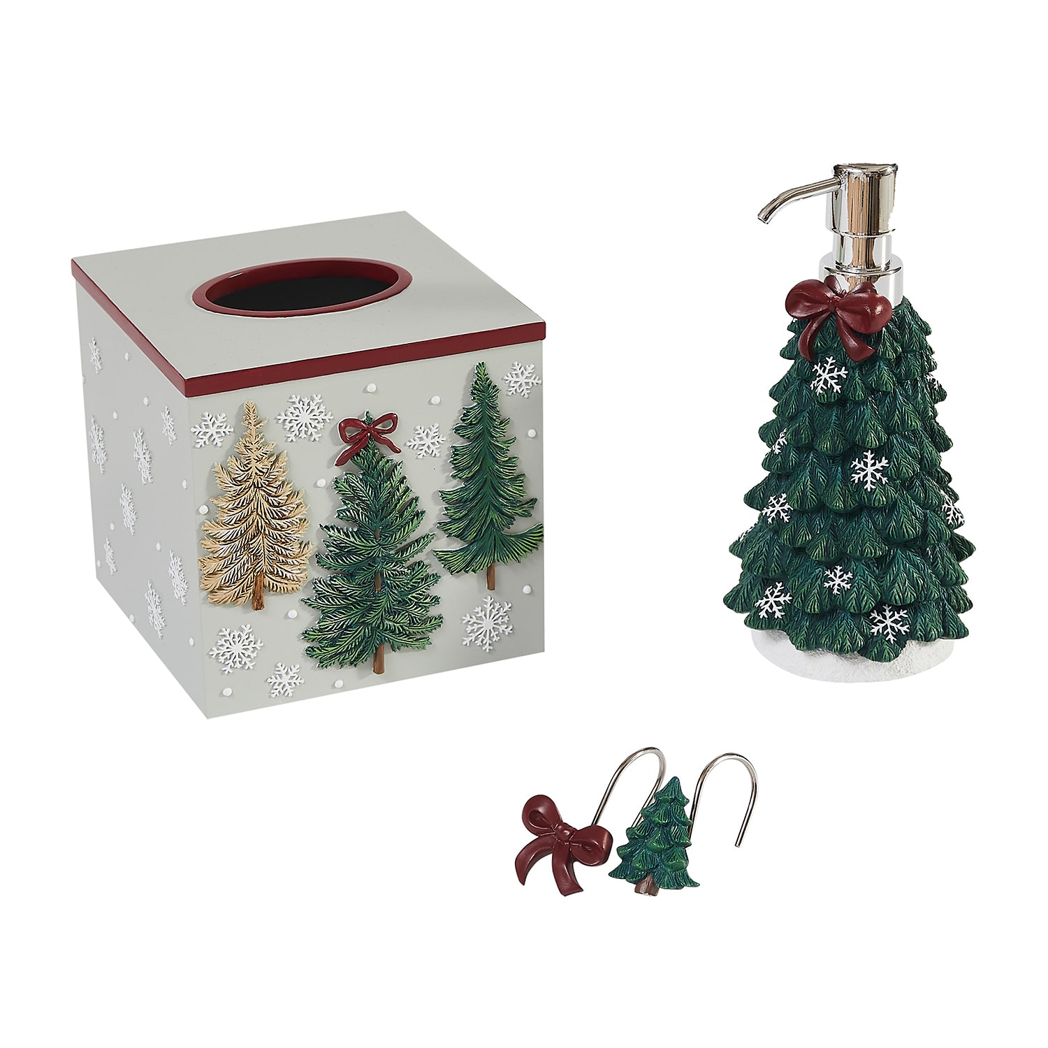 Avanti Snowy Pines Tissue Box Cover