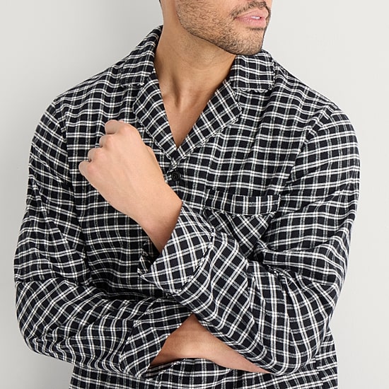 St. John's Bay Mens Flannel Long Sleeve 2-pc. Pajama Set