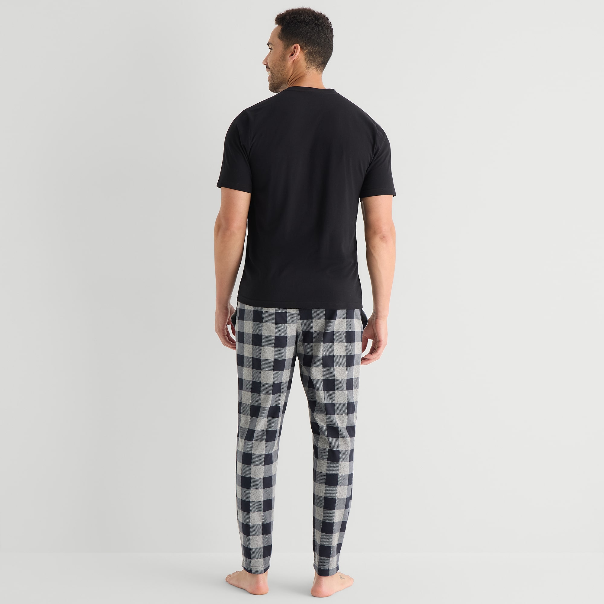 St. John's Bay Mens Crew Neck Short Sleeve 2-pc. Pajama Set