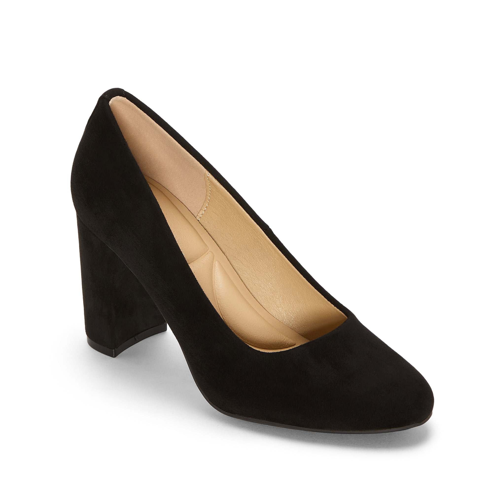 CL by Laundry Lofty Womens Round Closed Toe Block Heel Pumps