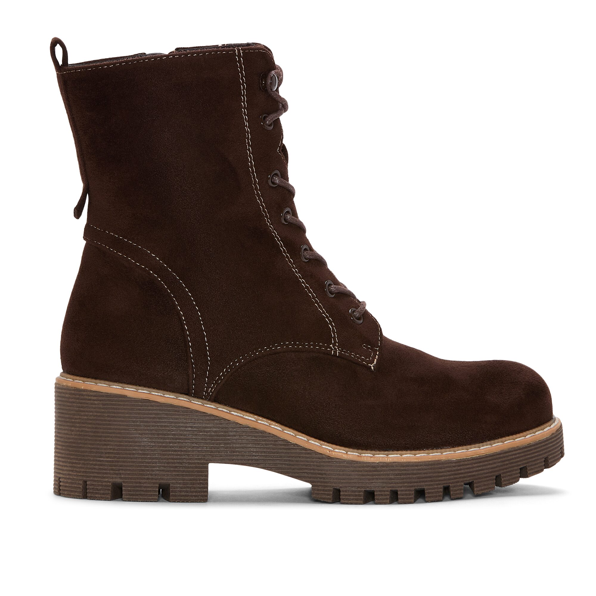 Dirty Laundry Womens Answers Block Heel Cushioned Combat Boots