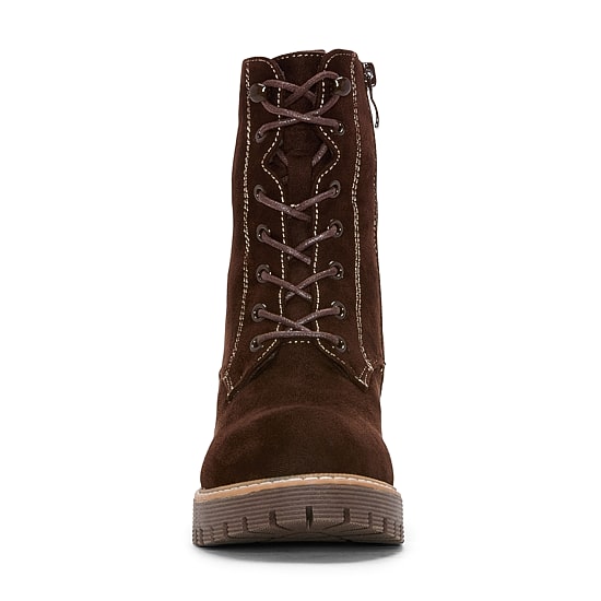 Dirty Laundry Womens Answers Block Heel Cushioned Combat Boots
