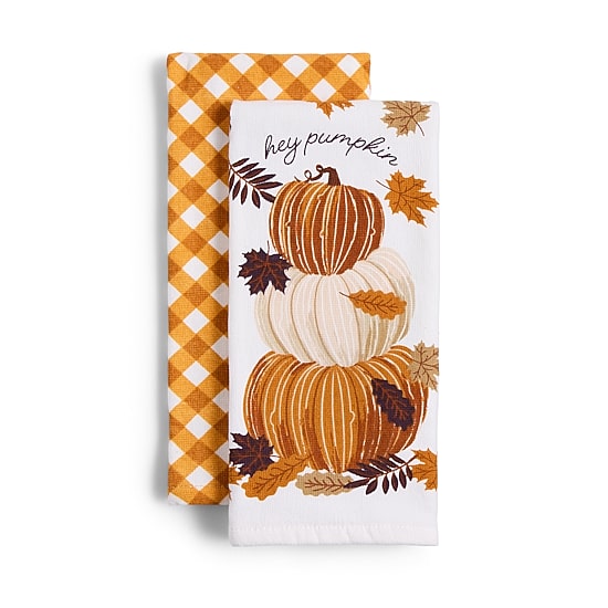 Layerings Hey Pumpkin Stack 2-pc. Kitchen Towel Set