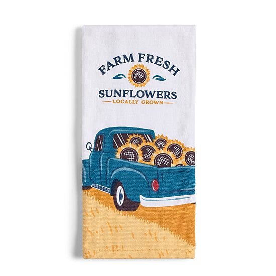 Layerings Sunflower Truck 2-pc. Kitchen Towel Set