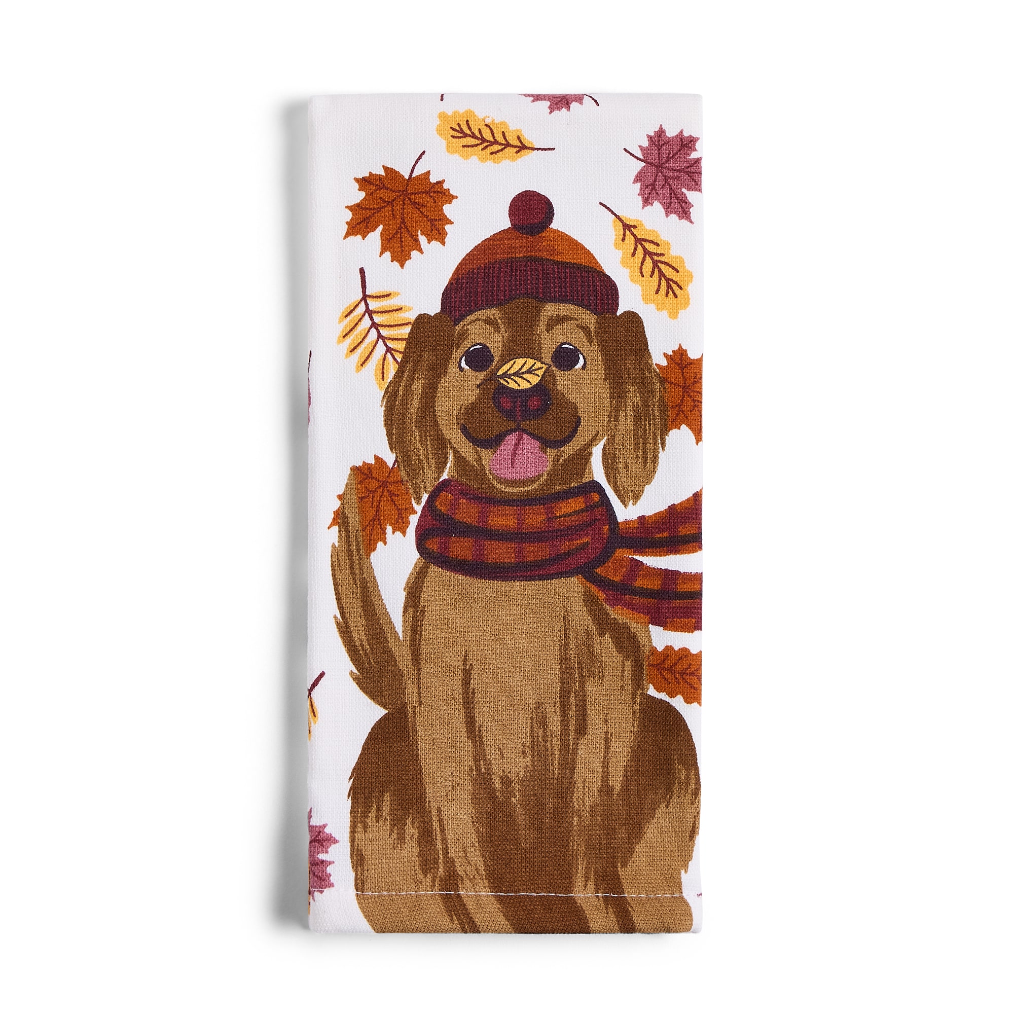 Layerings Leaf Pile Pup 2-pc. Kitchen Towel Set